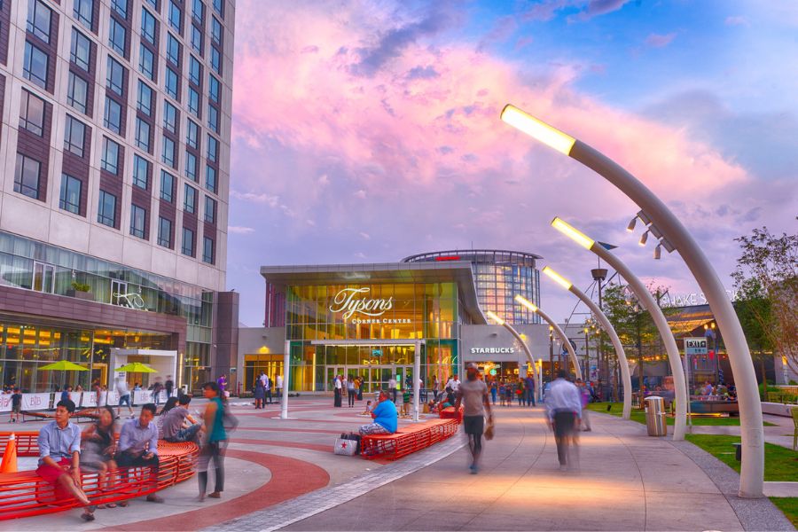 Outside of Tysons Corner Center