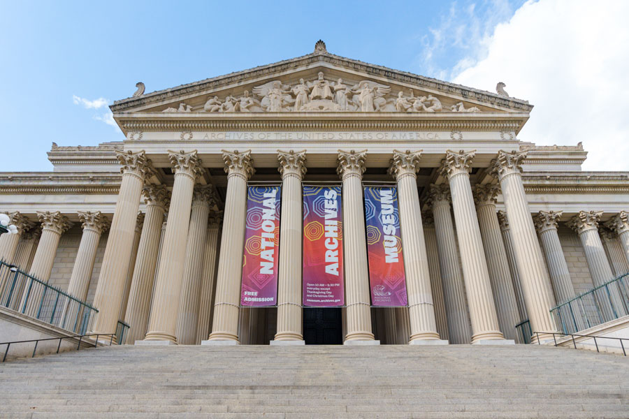 National Archives outside building