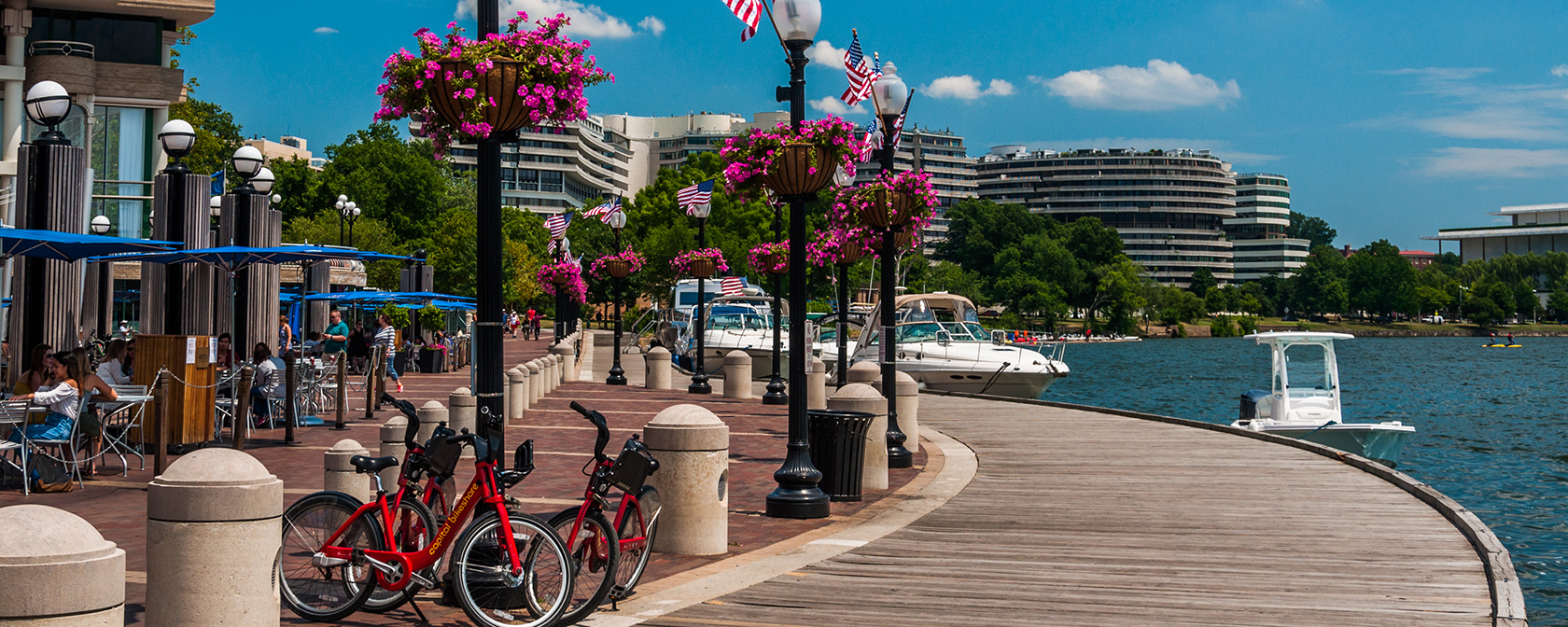 Georgetown waterfront in summer